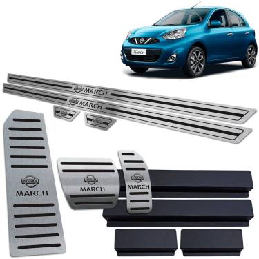 Imagem de Soleira Pedaleira Descanso March 2012/2020 Auto Preto BR