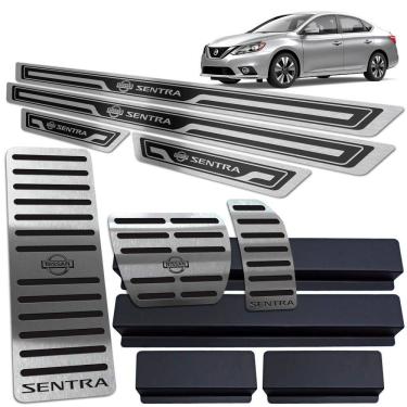 Imagem de Kit Descanso Pedaleira Soleira Sentra 2017 A 2020 Preto AR