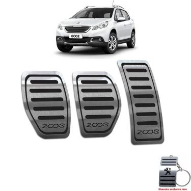 Imagem de Pedaleira Aço Inox Peugeot 2008 2015/2019 Manual Preto