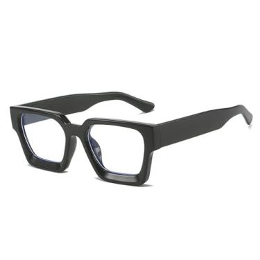 Imagem de Óculos de armação retrô femininos, armações de óculos retrô, unissex, moda popular, lentes transparentes, preto, 146 mm