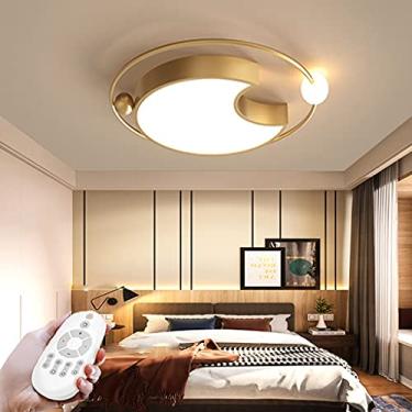 Imagem de Luminária de teto LED para quarto infantil, luminária de teto regulável, moderna, para meninos e meninas, luzes decorativas com controle remoto, sala de estar, escritório, sala de jantar, ab