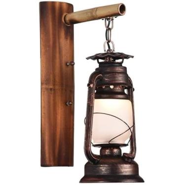 Imagem de Luminárias de parede para quarto, abajur de cabeceira, abajur criativo de folha de lótus antiga, estilo retrô pastoral rústico, iluminação de parede, luz de leitura, escada de banheiro de ho