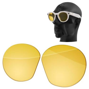 Imagem de Ensky Lentes de reposição HardyShield compatíveis com óculos de sol inteligentes Oakley Meta HSTN OW8002 de 51 mm, Espelhado amarelo HD, Meta HSTN
