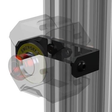 Imagem de Suporte de parada de emergência Fanatec – Compatível com interruptor de desligamento de pódio – Inclui todas as ferragens de montagem – Suporte de equipamento de corrida sim feito nos EUA – Serve para