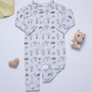Imagem de Macacão Bebê Cotton com Zíper Antialérgico Toque Suave e Aconchegante 