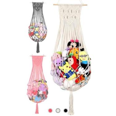 Imagem de Rede de bichos de pelúcia Amdermi Macrame para pendurar 140 cm