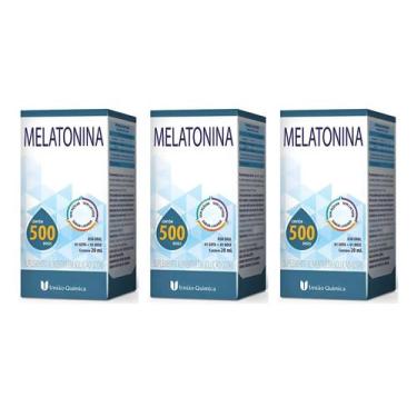 Imagem de Kit 3 Melatonina Sabor Laranja Solução Gotas - União Química, Sabor la