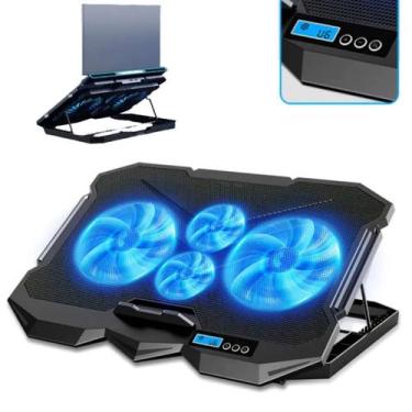 Imagem de Suporte Notebook 4 Coolers LED Azul Entrega Imediata - Atena