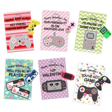 Imagem de Pacote de 30 cartões de dia dos namorados com chaveiro, presente de sa