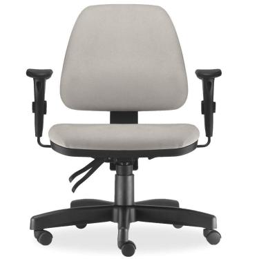 Imagem de Cadeira de Escritório Giratória Executiva Ergonômica Sky L02 Suede Bege - Lyam Decor