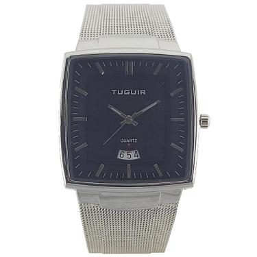 Imagem de Relógio Tuguir Masculino Ref: 9311 Tg30334 Retangular Mesh Prateado
