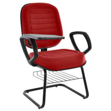 Imagem de Cadeira Escolar Universitária com prancheta para Escolas e Faculdades Linha Blenda Vermelho
