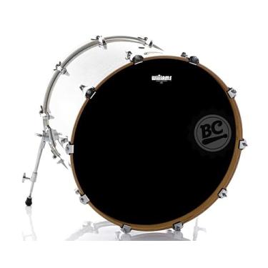 Imagem de Pele Williams WS1 Black Bass 22 preta de bumbo tipo Ebony WS1-10MIL-22 resposta ou batedeira