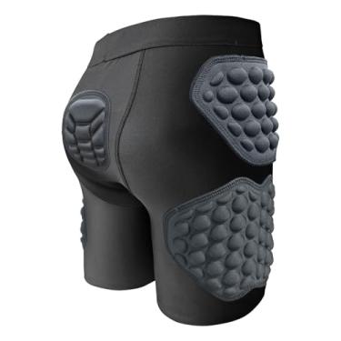 Imagem de menolana Shorts de treinamento acolchoados infantis, acessórios de proteção para basquete, ajuste ergonômico multiuso, acolchoamento profissional de EVA, Tamanho Xl