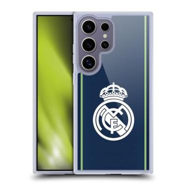 Imagem de Head Case Designs Capa de gel com emblema azul escuro oficialmente licenciada pelo Real Madrid CF [proteção de grau militar] compatível com Samsung Galaxy S25 Ultra e compatível com MagSafe