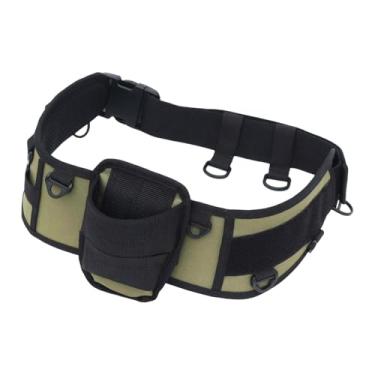 Imagem de KiBcsLic Cinto de pesca, suporte portátil para vara de pesca, suporte para vara de fundição para pescadores, barcos de pesca, mulheres e homens, Verde Escuro
