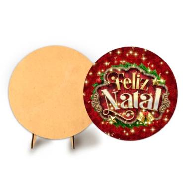 Imagem de Painel Redondo Com Elastico 50cm Flores + Suporte MDF (NAT138)