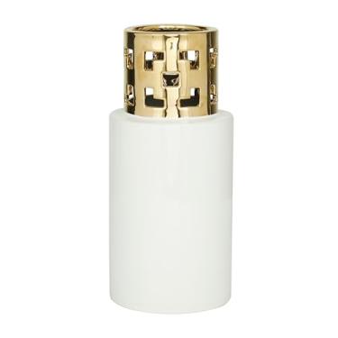 Imagem de CosmoLiving by Cosmopolitan Vaso de grés glamoroso para piso ideal, Vasinhos Decorativos, decoração de mesa, sala de estar, sala de jantar, entrada, 12,7 cm C x 12,7 cm L x 30,5 cm A, branco