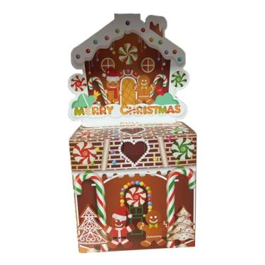 Imagem de IEUDNS Porta-cofre de Natal, lembrancinhas para festa, rolo de dinheiro, caixa de presente para pais, mães, homens e família, Homem-biscoito de Gengibre