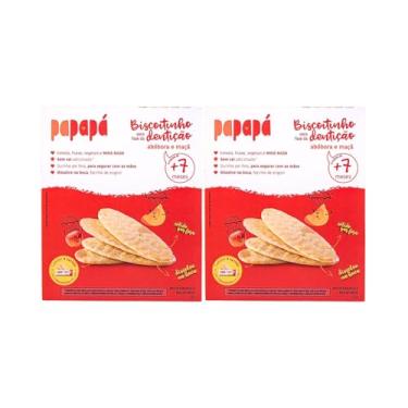 Imagem de Kit com 2 Caixas de Biscoitinhos para Fase da Dentição Abóbora e Maçã sem Glúten de 36g cada - Papapá