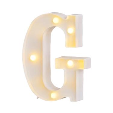Imagem de Letras para letreiro de LED, sinal de letras para casamento, festa de aniversário, decoração de Natal, luz noturna e alfabeto de bar em casa (G)
