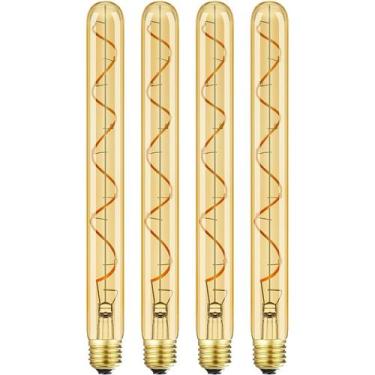 Imagem de Lâmpada LED de filamento em espiral Leools Vintage T10 30cm 4W 2200K