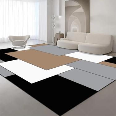 Imagem de Tapete geométrico grande para sala de estar, decoração de casa, estilo tapete para quarto, capacho macio para sofá, para crianças (180 x 200 cm (70 x 78 pol.)/hxx-250724005904)