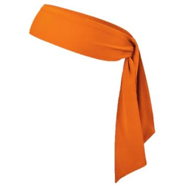 Imagem de Tiara de cabeça de pirata para homens e mulheres fãs de esportes Ninja futebol basquete equipes gravatas de cabeça Halloween (laranja)