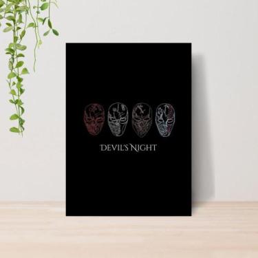 Imagem de Quadro Devils Night Dark Romance A4  Placa MDF 19 - Lomi Art