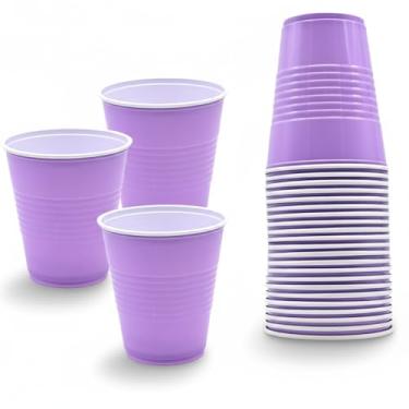 Imagem de Yaure Joy 30 peças de copos de plástico descartáveis de 340 g a granel para chá de bebê, aniversário, formatura, festa, tema de casamento, festa de aniversário (lavanda)