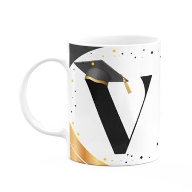 Imagem de JPS INFO, Caneca de Formatura - Inicial do nome letra V - 325ml