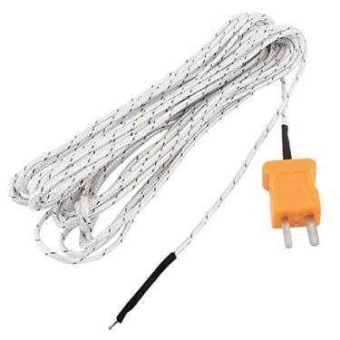 Imagem de uxcell Cabo termopar tipo K para teste de temperatura 125C 16,4 m de comprimento