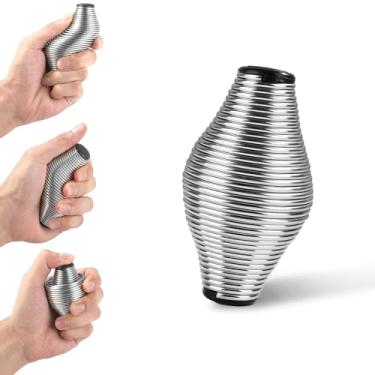 Imagem de Brinquedo fidget de mola de metal, bola de aperto de mola divertida, bola legal de aperto de mão, exercício de dedo de aço, ferramenta de treinador, presente para adultos, homens, adolescentes