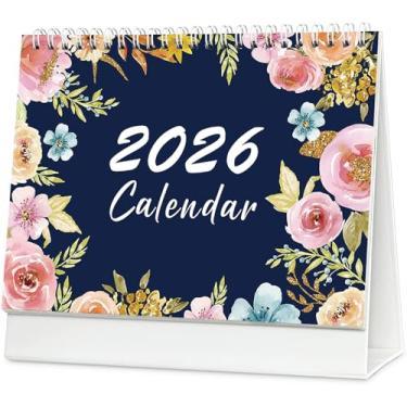 Imagem de Calendário de mesa 2024-2025 para escola, casa, 22 x 17 cm (janeiro de 2024 a junho de 2025), estilo simples