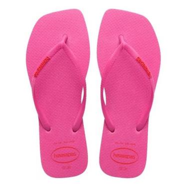 Imagem de Sandália Chinelo Slim Square Logo Pop Up Havaianas Feminino - Havainas