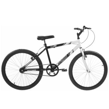 Imagem de Bicicleta de Passeio Ultra Bikes Esporte Bicolor Aro 24 Reforçada Freio V-Brake Sem Marcha Preto/Branco