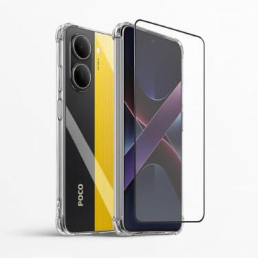 Imagem de Kit Capa Anti Impacto + Película de Vidro 3D para Xiaomi (Poco X7 Pro) com Kit de Limpeza