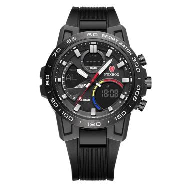 Imagem de Relógio Masculino Digital  de Exibição Dupla À Prova D `Água Esportivo 