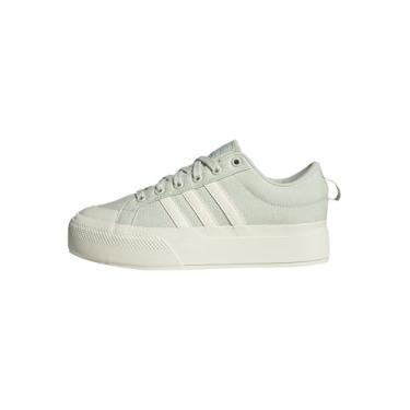 Imagem de adidas Tênis de skate feminino Bravada 2.0, Verde linho/branco fora/verde linho, 39