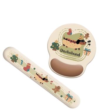 Imagem de Conjunto de descanso de pulso para mouse e teclado com design ergonômico