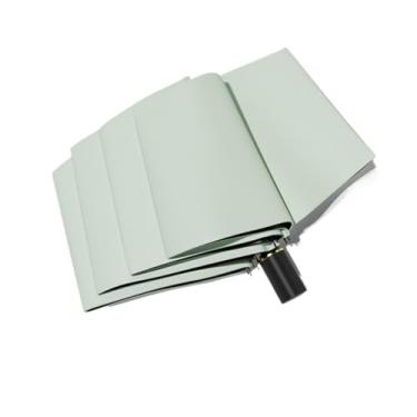 Imagem de barenx Guarda-chuva elegante, guarda-chuva dobrável automático premium, guarda-chuva com proteção UV, guarda-chuva compacto - 8/10/24/60 costelas, 8 nervuras, alça dourada, verde claro