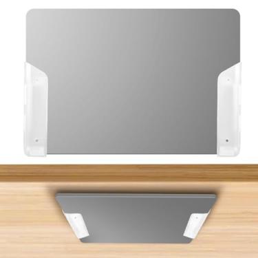 Imagem de 2un. Suportes Laptop Sob a Mesa, Suporte Laptop de Parede e Sob a Mesa com Parafusos Prateleira para Tabletes para Dispositivos com até 3,2cm Espessura Teclados MacBook