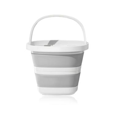 Imagem de NYTKL Balde dobrável, lavatório compacto de banheira quadrada dobrável de 1,3 galão/5L, cesto de lavagem multiuso para lavagem de carro ao ar livre, balde de plástico portátil para areia ou praia