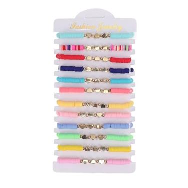 Imagem de GLOGLOW 12pcs Colorido Argila Macia, Pulseira de Barro Com Miçangas