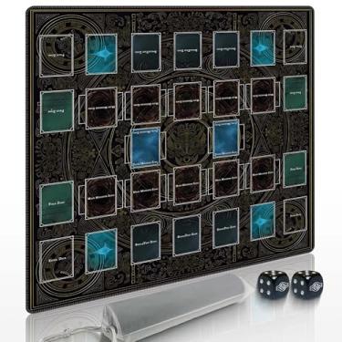 Imagem de Cylvenor 24x24 Rubber Unique dice and Storage Bag for yugioh playmat with Zones, Perfect for yugioh mat and Duel Disk Accessories (Black3)