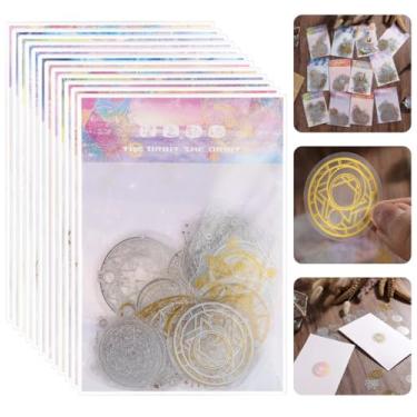 Imagem de Conjunto holográfico de animais de estimação, adesivo transparente, adesivos dourados com glitter para scrapbooking, decalques decorativos com glitter, álbuns, cartão de foto, cartas, 12 sacos, 360