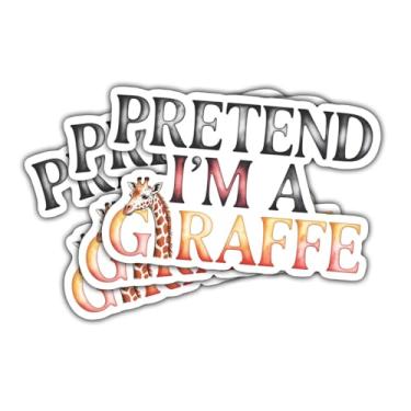 Imagem de 3 adesivos de vinil com citação de animais fofos e engraçados para laptop, caderno, garrafa de água, para-choque de carro, álbum de recortes, presente para amantes de girafas, adolescentes, estudantes