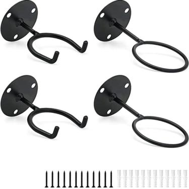 Imagem de Suporte de bolas de beisebol e golfe montado na parede Iron Black