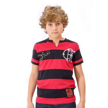 Imagem de Camisa Flamengo Infantil Retrô Zico Masculina-Masculino