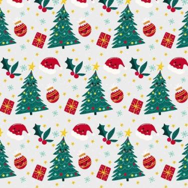 Imagem de Papel De Parede Adesivo Árvore Natalina Cinza Decorativo - LRP